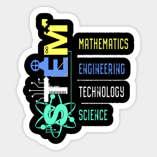 Stem Teacher Science Technology Engineer Math Sticker